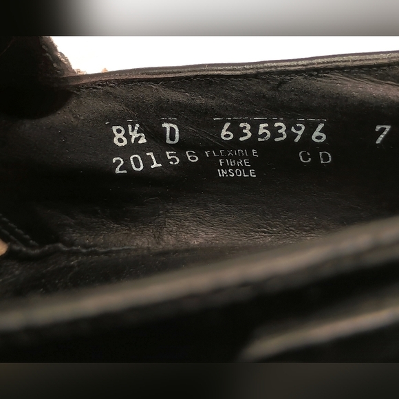 Florsheim Black Leather Tassel Wingtip Loafers Slip-On Size 8 1/2 D. - Picture 6 of 8